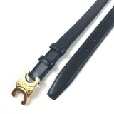 Black TRIOMPHE 25mm Leather Belt / CELINE - Size 75cm