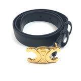 Black TRIOMPHE 25mm Leather Belt / CELINE - Size 75cm
