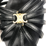 Black TRIOMPHE Lambskin Leather Sandals / CELINE - Size 38