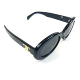Black TRIOMPHE Oval Frame Sunglasses / CELINE