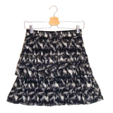 Black TYGASA Printed Ruffled Mini Skirt / IRO - Size 34