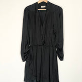 Black V-neck Satin REVEAL Dress / ZADIG & VOLTAIRE - Size S