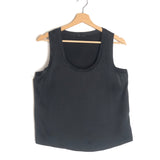 Black Sleeveless Silk Top / MAJE - Size 2