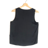 Black Sleeveless Silk Top / MAJE - Size 2
