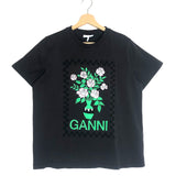 Black Vase Graphic Organic Cotton T-shirt / GANNI - Size M