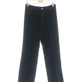 Black Velvet Mid-rise Straight Leg Pants / LISOU - Size 40