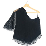 Black VICTORINE Bead-trim One Shoulder Blouse / ISABEL MARANT - Size 38