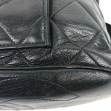 Black Vintage DUMA Quilted Lamskin Leather Backpack (Circa 1990's) / CHANEL