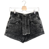 Black Wash Denim Shorts / MAJE - Size 36