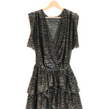 Black WIDE Shinny Ruffled Mini Dress / IRO - Size 36