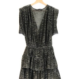 Black WIDE Shinny Ruffled Mini Dress / IRO - Size 36