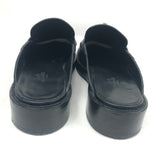 Black with Iconic Oversized Kelly Buckle Leather Mules / HERMES - Size 38