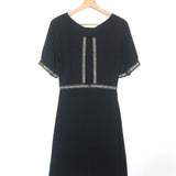 Black YOUTH Embellished Short Sleeves Mini Dress / BA&SH - Size 0