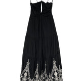 Black ZEPHYR Linen Blend Maxi Dress / SCARLETT POPPIES - Size S
