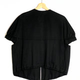 Black Zipped-pocket Short Sleeves Jacket / YVES SAINT LAURENT - Size 38