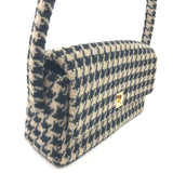 Black/Beige NICO Houndstooth Wool-blend Shoulder Bag / ANINE BING
