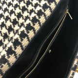 Black/Beige NICO Houndstooth Wool-blend Shoulder Bag / ANINE BING