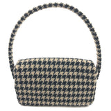 Black/Beige NICO Houndstooth Wool-blend Shoulder Bag / ANINE BING