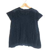 Black/Blue Cotton Short Sleeves Tee / GILDA MIDANI - Size S