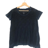 Black/Blue Cotton Short Sleeves Tee / GILDA MIDANI - Size S