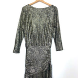 Black/Gold RILEXY Metallic Stretch  Mini Dress / MAJE - Size 38