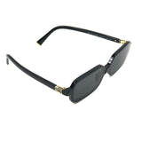 Black/Slate Gray Lenses REGARD Rectangular Sunglasses / MIU MIU
