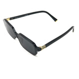 Black/Slate Gray Lenses REGARD Rectangular Sunglasses / MIU MIU