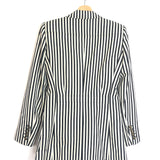 Black/White Striped Double Breasted Wool Blazer Jacket / SAINT LAURENT - Size 38