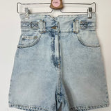 Bleached Blue Drawstring Cotton Shorts - model OUAGA / IRO - Size 34