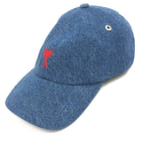 Blue AMI DE COEUR Denim Embroidered Cap / AMI PARIS - One Size
