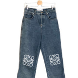 Blue Anagram Logo High rise Cropped Denim Jeans / LOEWE - Size 38
