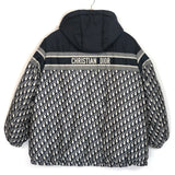 Blue / Ecru Oblique Quilted Technical Reversible  Puffer Jacket / CHRISTIAN DIOR - Size S