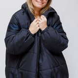 Blue / Ecru Oblique Quilted Technical Reversible  Puffer Jacket / CHRISTIAN DIOR - Size S