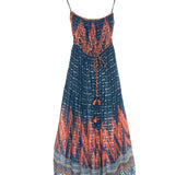 Blue and Orange NORA Lurex Strapless Maxi Dress / VERB by PALLABI SINGHEE - Size 2