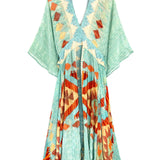 Blue and Orange TIANE Geometric Print Dress / MES DEMOISELLES... - Size 34