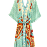 Blue and Orange TIANE Geometric Print Dress / MES DEMOISELLES... - Size 34
