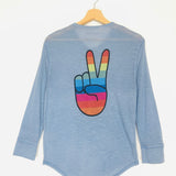 Blue Andy Rainbow Peace Sign Tee / ZADIG & VOLTAIRE - Size M