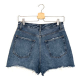 Blue AUSTIN Super High Rise Distressed Recycled Denim Shorts / LOVERS + FRIENDS - Size 26