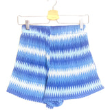 Blue Chevron Knitted Mini Shorts