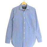 Blue Cotton Stripe Shirt / HOMME GIRLS - Size S