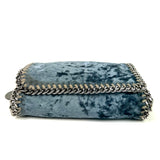 Blue Crushed FALABELLA Velvet Flap Crossbody Bag / STELLA MCCARTNEY