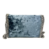 Blue Crushed FALABELLA Velvet Flap Crossbody Bag / STELLA MCCARTNEY