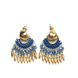 Blue Crystal And Bead Drop Earrings / GAS BIJOUX - One Size
