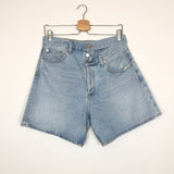 Blue Cut-out Waistband Denim Shorts / AGOLDE - Size 28