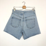 Blue Cut-out Waistband Denim Shorts / AGOLDE - Size 28