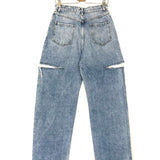 Blue Cutout High-rise Wide-leg Jeans / MAISON MARGIELA - Size 38