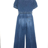 Blue Denim CASSANDRE Flared Jumpsuit / DONNA DIA - Size M