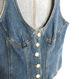 Blue Denim Corset Vest / MAGDA BUTRYM - Size 38