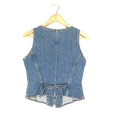 Blue Denim Corset Vest / MAGDA BUTRYM - Size 38