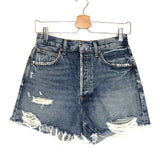 Blue Denim DEE Ripped Shorts / AGOLDE - Size 26